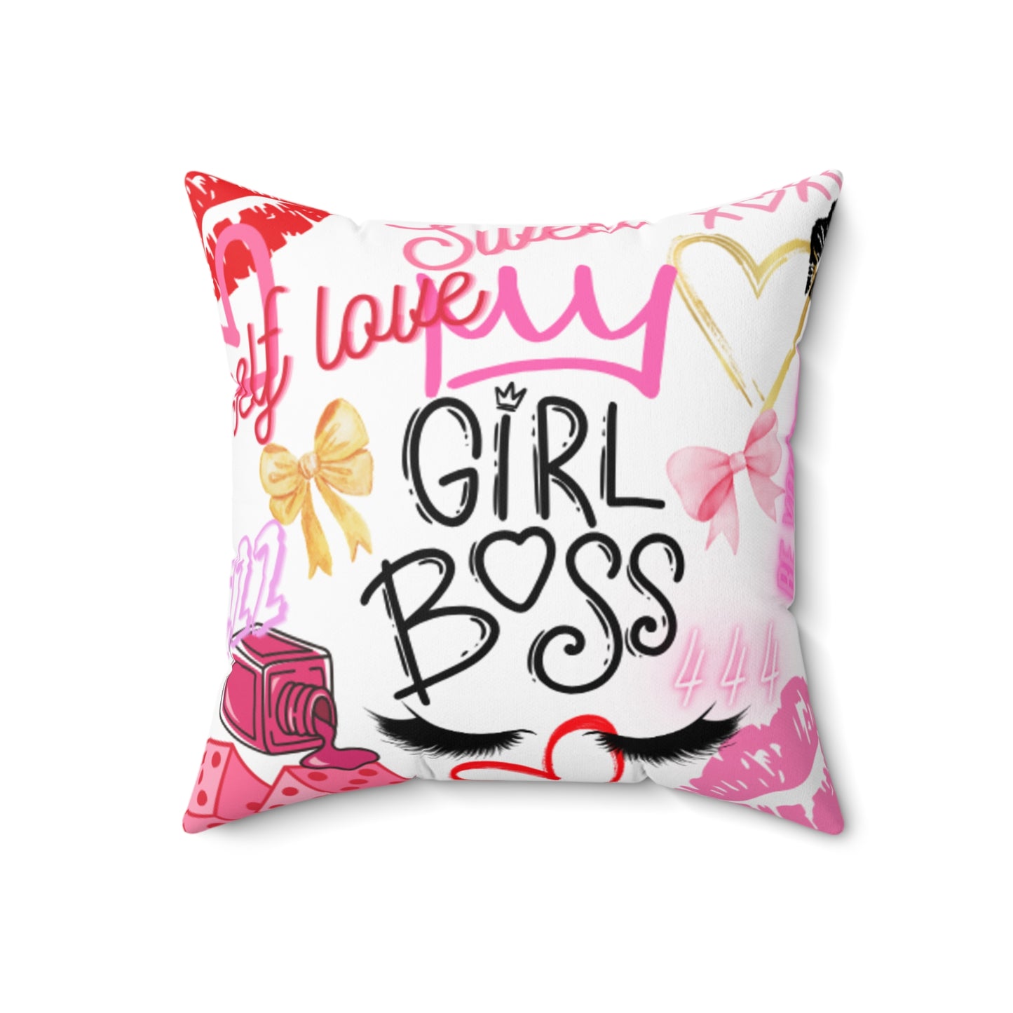 Girl Boss square pillow