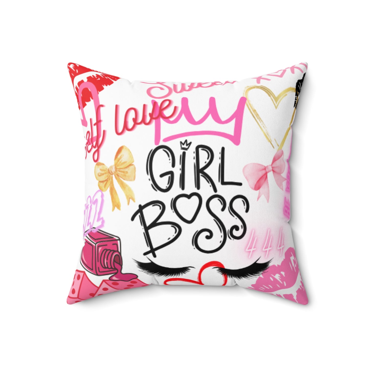 Girl Boss square pillow